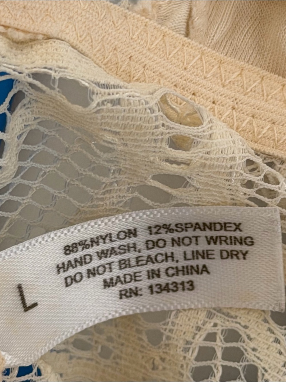 Delicate Cream Lace Padded Bralette Sz Large Coquette, Whimsigoth, Romantic - Picture 7 of 8
